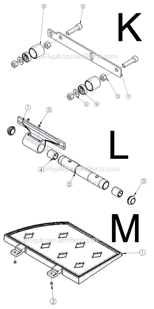 Page F Diagram and Parts List for MK-TX-3  MK Diamond Tile Saw